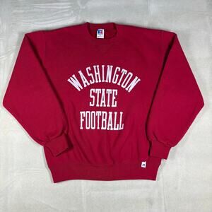 Vintage Russell Athletic Washington State Football Crewneck Sweatshirt USA M